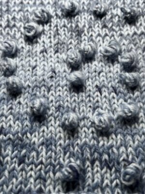 Bubble net. Popcorn stitches. Eddie Corney